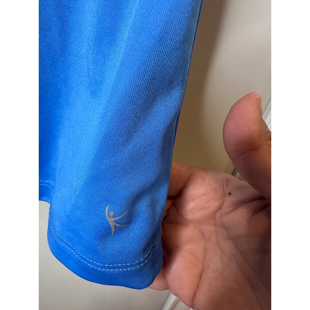 Danskin Now Womens Blue V-Neck Short Sleeve Athletic Training Shirt DL13T-006N S - Picture 3 of 6